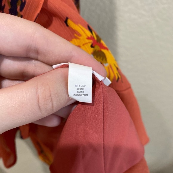 MADEWELL Posy Cactus Flower Dress In Spiced Rose Size 4 - Picture 8 of 9